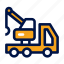 construction, heavy, towing, transportation, vehicle 