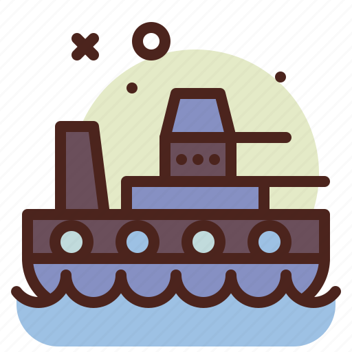 Warship, army, heavy, machinery icon - Download on Iconfinder