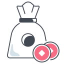 coin, bag, coin bag, coin sack, sack, coins, yen, sen, ancient