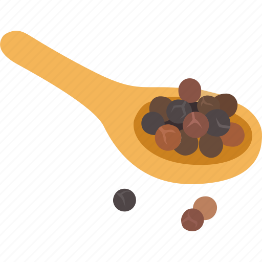 Black pepper, cooking, pepper, peppercorn, seasoning, spice icon - Download on Iconfinder