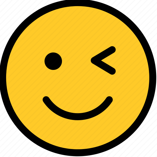 Wink, emoji, face, emoticon, emotion, smiley, smile icon - Download on Iconfinder