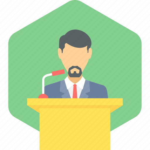Speech, podium, communication, conversation, lecture, message icon - Download on Iconfinder