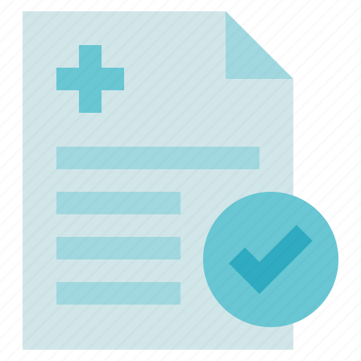 Blood donation, medical, validation, check, document icon - Download on Iconfinder