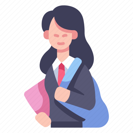 College, education, female, people, school, student icon - Download on Iconfinder