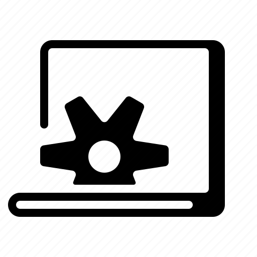 Laptop, cog, settings, configuration icon - Download on Iconfinder