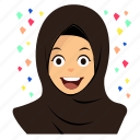 celebrate, girl, hijab