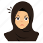 girl, hijab, mad 