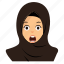 girl, hijab, shock 