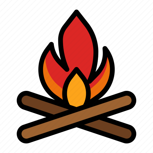 Bonfire, campfire, camping, flame, burn icon - Download on Iconfinder