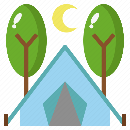 Camping, tent, campfire, forest, holiday icon - Download on Iconfinder