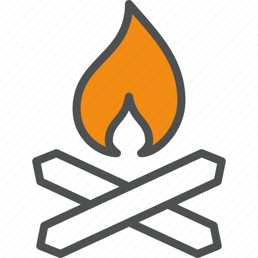Camp, campfire, fire, fireplace, flame, place, wood icon - Download on Iconfinder