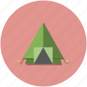 adventure, camping, circle, hiking, outdoors, red, tent