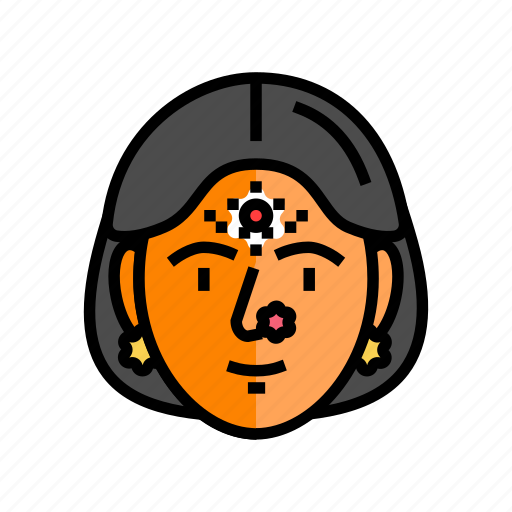 Bindi, forehead, decoration, hinduism, india, hindu icon - Download on Iconfinder