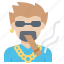 avatar, gangster, hip, hop, man, person, smoking 