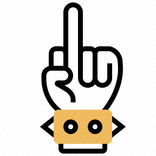 Bearish, fingers, impolite, middle, rude icon - Download on Iconfinder