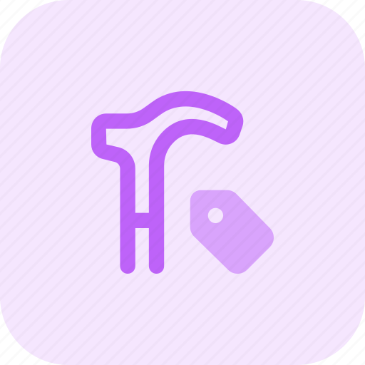 Tag, walking stick, label icon - Download on Iconfinder