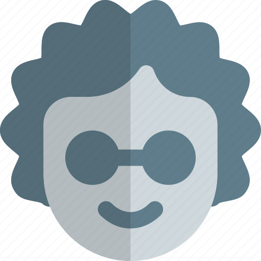 Hipster, avatar, curly hair icon - Download on Iconfinder
