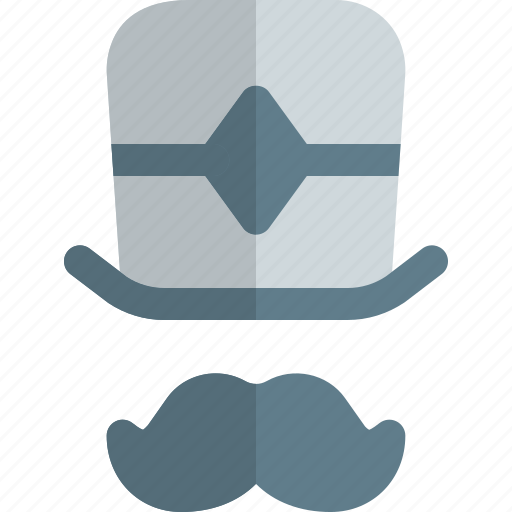 Hat, moustache, headwear icon - Download on Iconfinder