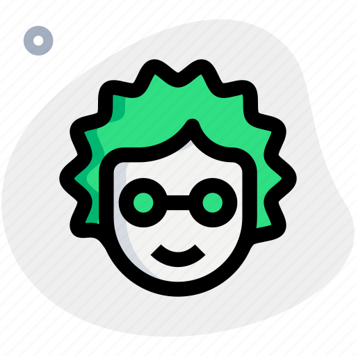 Hipster, curly hair, goggles icon - Download on Iconfinder