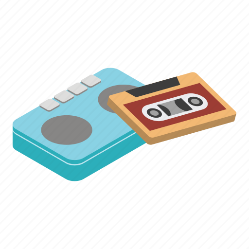 Boombox, isometric, music, player, retro, stereo, tape icon - Download on Iconfinder