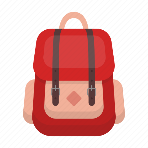 Accessory, backpack, design, hipster, red, style icon - Download on Iconfinder