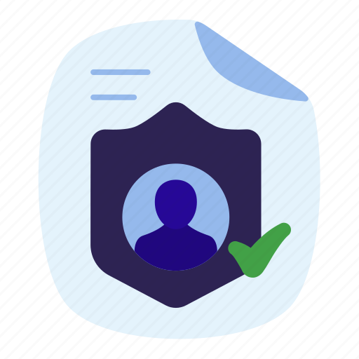 Document, safe, approved, paper, secure, profile icon - Download on Iconfinder