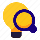 search, bulb, creative, business, lamp