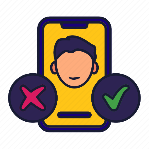 Phone, choose, approved, rejected, decision icon - Download on Iconfinder