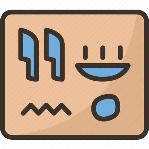 Hieroglyph, egyptian, script, culture, ancient icon - Download on Iconfinder