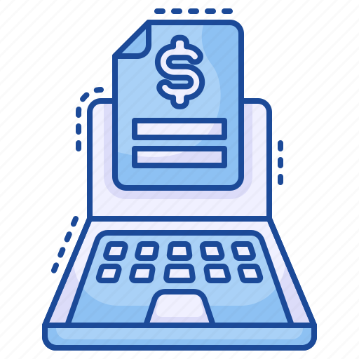 Invoice, payment, bill, receipt, laptop icon - Download on Iconfinder