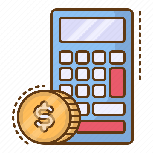 Calculate, calculator, money, coins, accounts icon - Download on Iconfinder