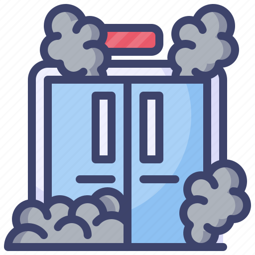 Exit, emergency, burning, fire, smoke icon - Download on Iconfinder