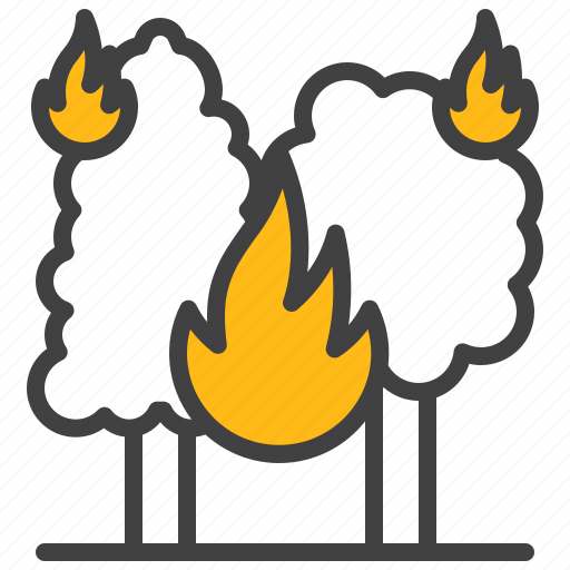 Fire, flame, forest, disaster, wildfire icon - Download on Iconfinder