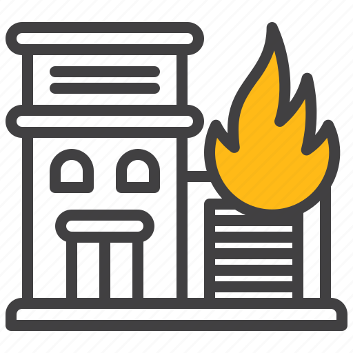 Fire, house, accident, burning, flame icon - Download on Iconfinder