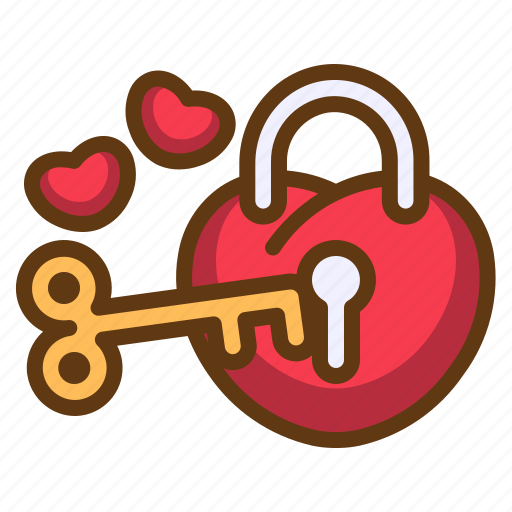 Key, heart, lock, love, engagement icon - Download on Iconfinder