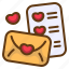 message, love, heart, envelope, romantic 