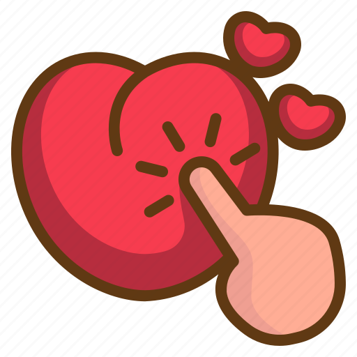 Touch, heart, love, finger, hand icon - Download on Iconfinder