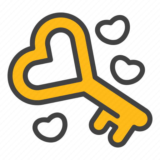 Key, love, heart, romantic, feelings icon - Download on Iconfinder