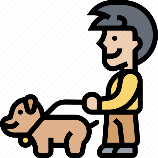 Walking, dog, pet, relax, training icon - Download on Iconfinder