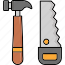 carpentry tools, tool, construction, repair, hammer, toolbox, tool box, repair-tools, carpentry