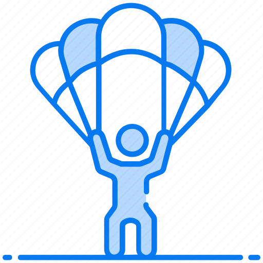 Parachute, paratrooper, air sports, skydiving, skydiver, paragliding icon - Download on Iconfinder