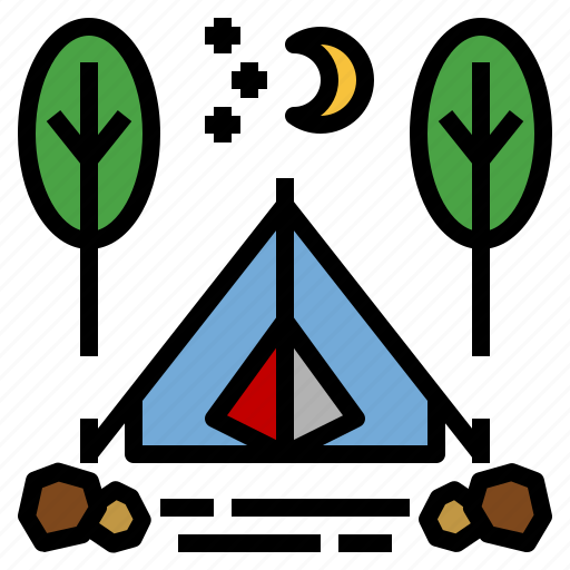 Camping, tent, vacation, excursion, forest icon - Download on Iconfinder