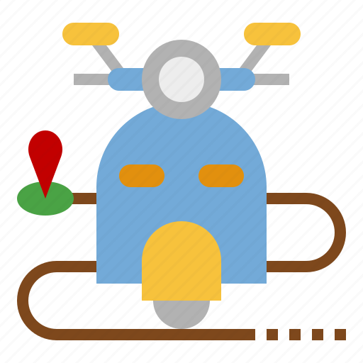 Journey, trip, motorbike, travel, scooter icon - Download on Iconfinder