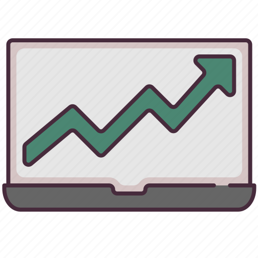Laptop, trading, business, finance, stock, trade, graph icon - Download on Iconfinder