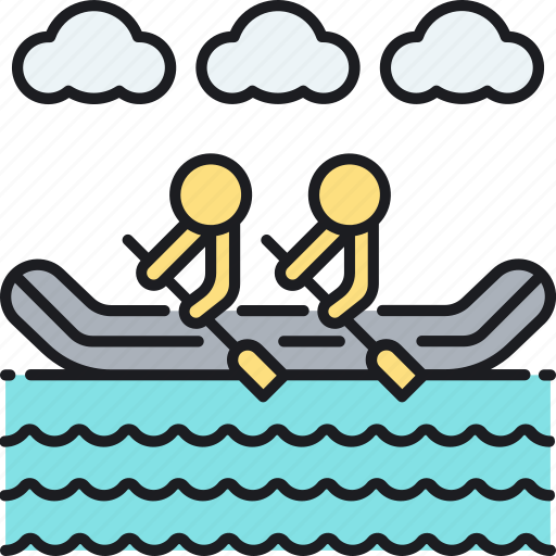 Kayak, paddle, raft, rafting, river, river rafting icon - Download on Iconfinder
