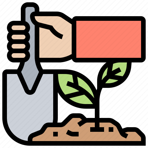 Gardening, nature, planting, seedling, shovel icon - Download on Iconfinder