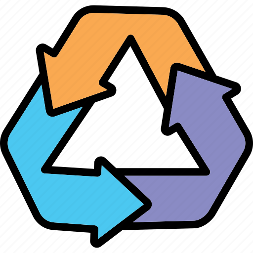 Recycle, update, recycling, duotone, recycled art, reduce, reuse icon - Download on Iconfinder