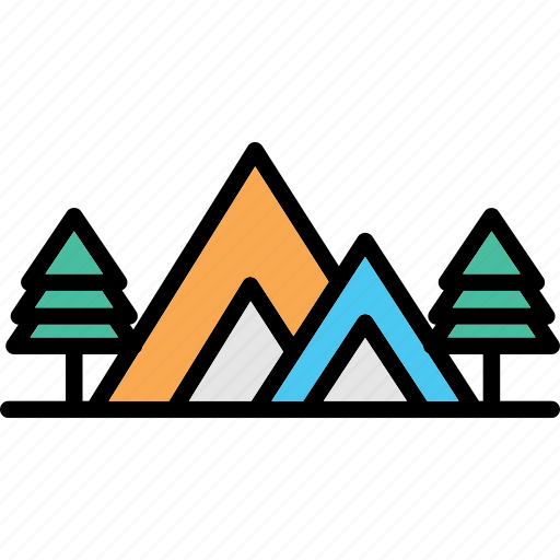 Travel, campground, camping, campsite, tent, hiking icon - Download on Iconfinder