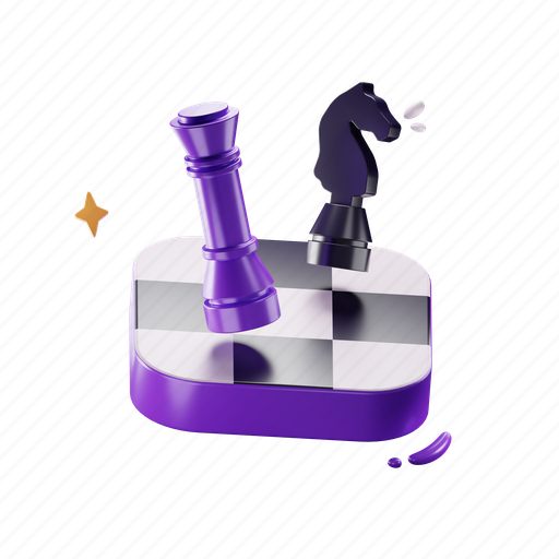 Chess piece, game, knight, horse, strategy, competition, intelligence 3D illustration - Download on Iconfinder