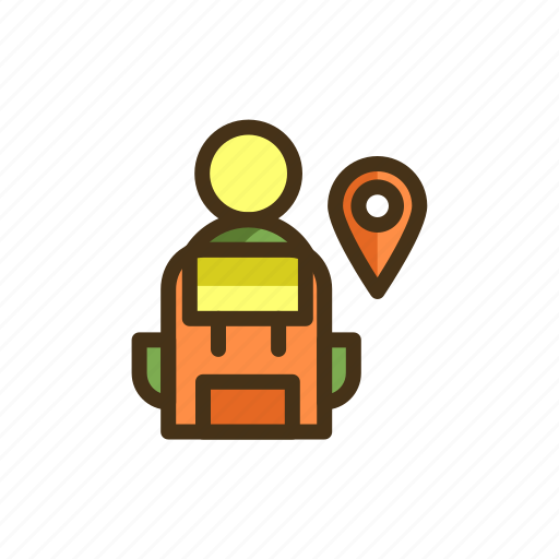Backpack, backpacker, backpacking, traveler, traveling icon - Download on Iconfinder